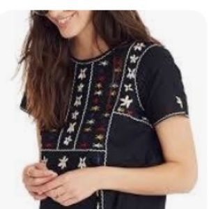 Madewell embroidered top